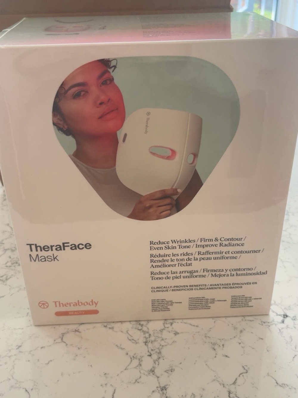 Therabody TheraFace Mask - White with Mint Accents